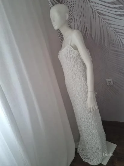 Nova Zara maxi haljina od čipke bela XL