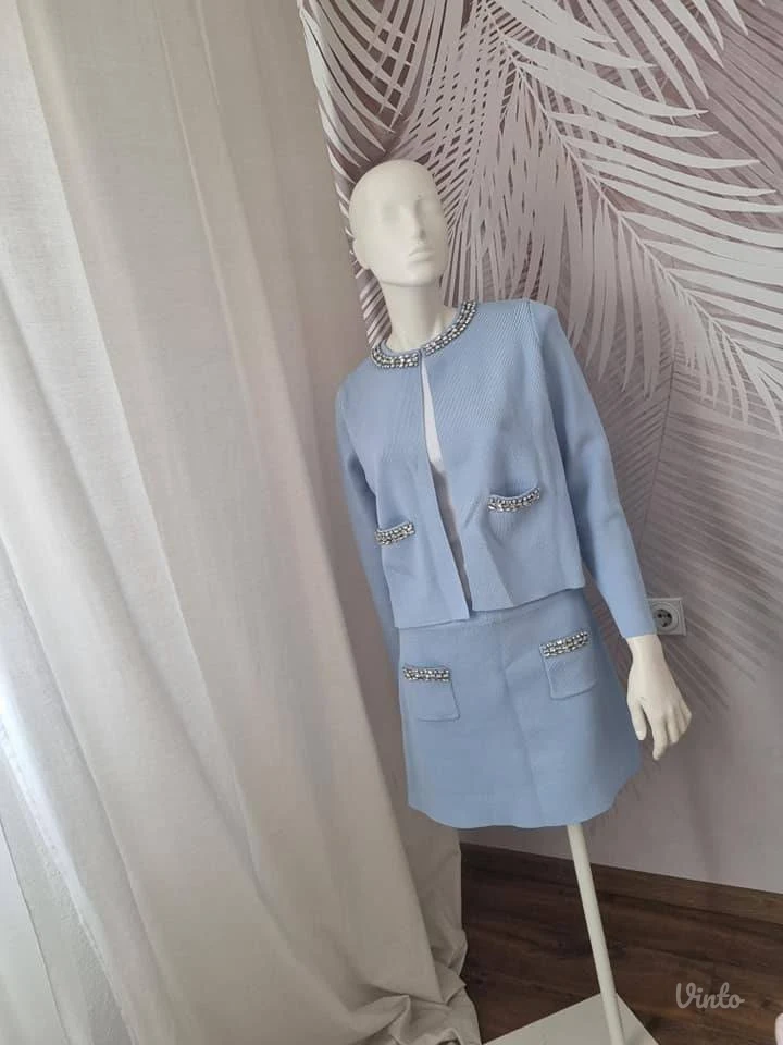 Nov ZARA trikotаžni komplet sa cirkonima