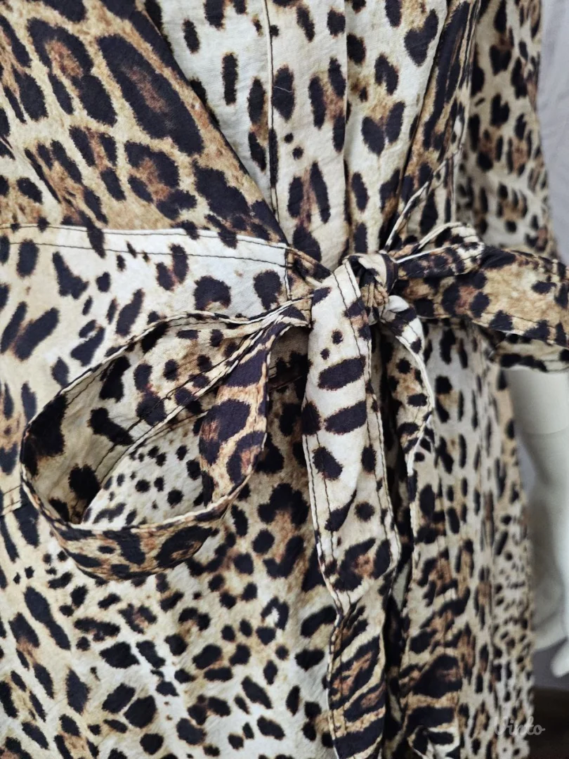 ZARA midi haljina – animal print (M) NOVO