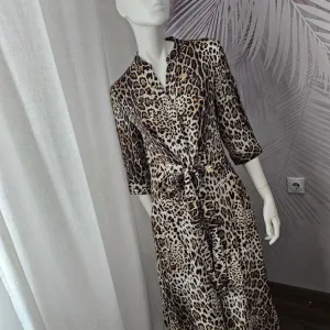 ZARA midi haljina – animal print (M) NOVO