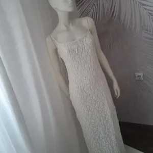 Nova Zara maxi haljina od čipke bela XL