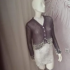 ZARA kardigan sa biserima i resama – elegantan bestseler model