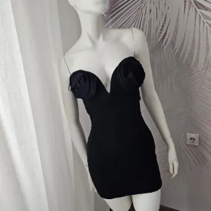 ZARA mini haljina sa 3D cvetovima – S NOVO