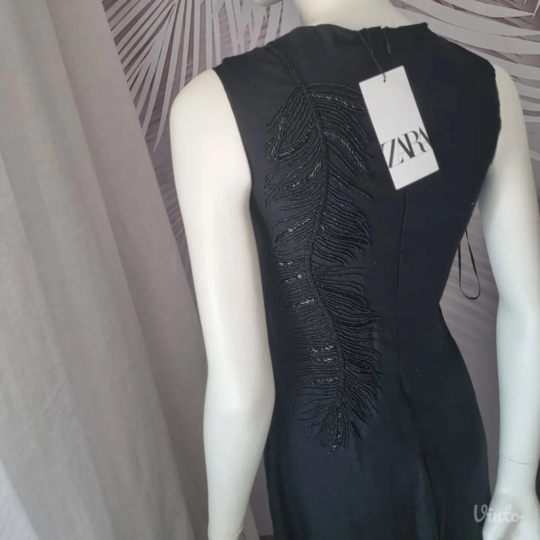 Nova ZARA midi haljina sa perlicama XS
