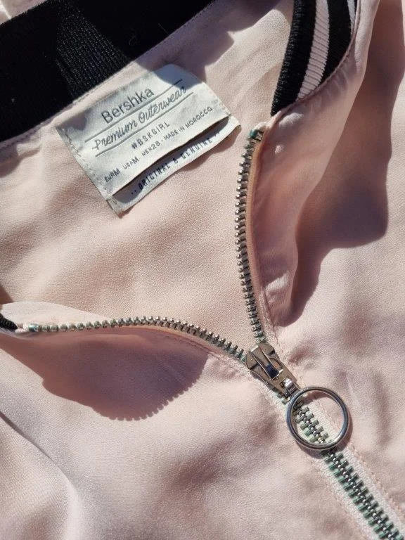 Bershka puder roze bomber jakna