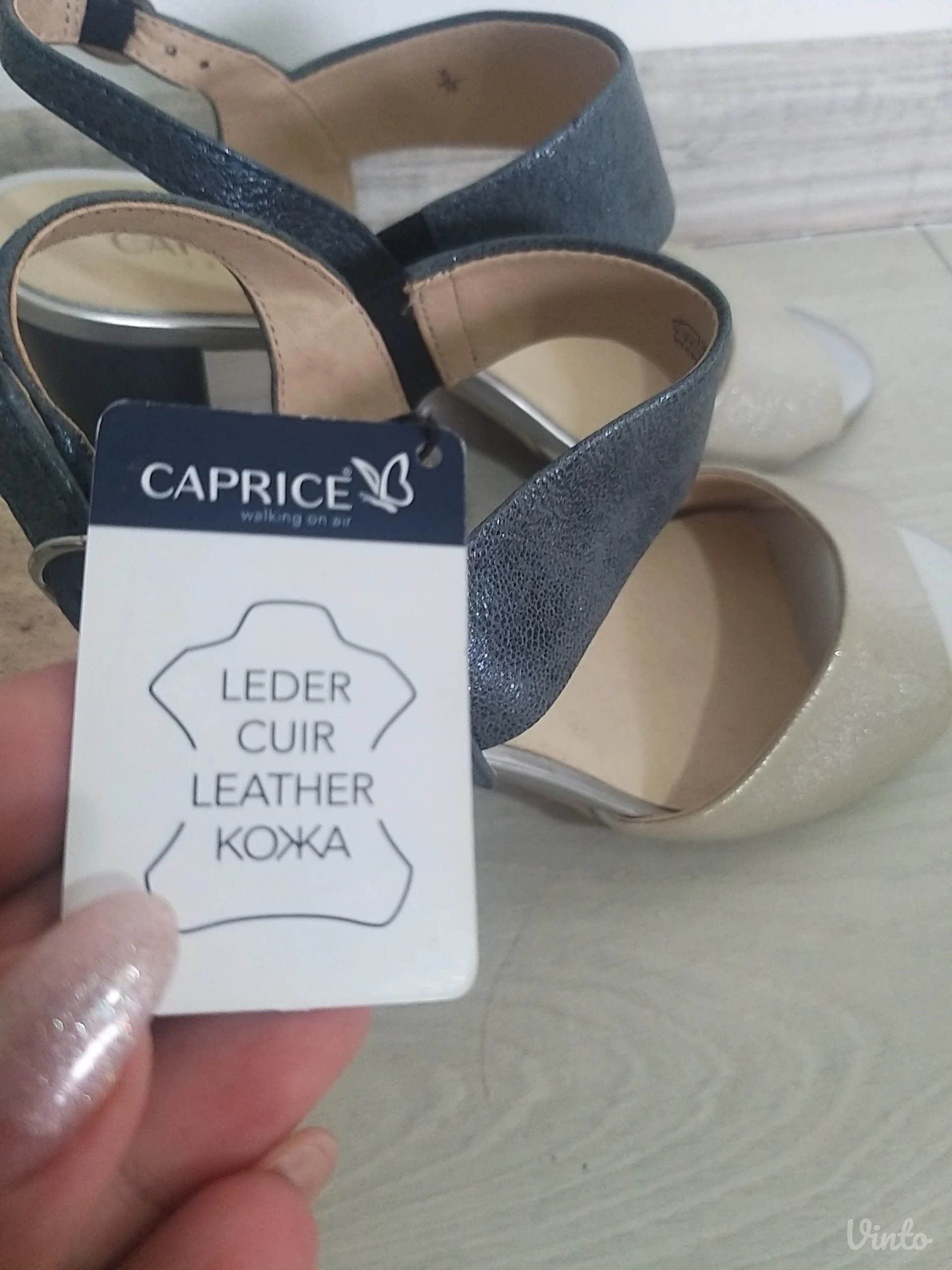 Caprice kožne sandale sa štiklom
