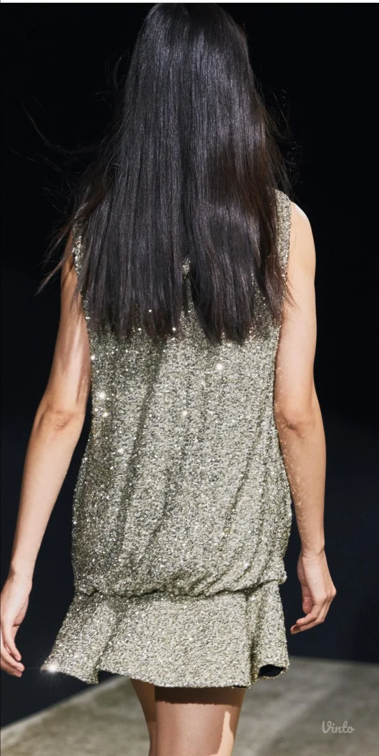 Zara nova šljokičava haljina S/M