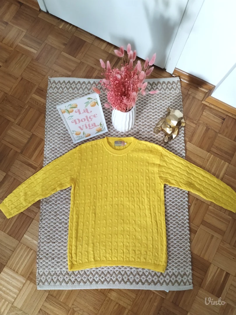 Džemper sa pletenicama L-2XL