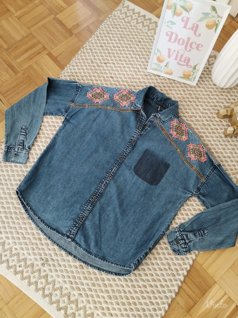 New Yorker boho teksas košulja-natkošulja S/M