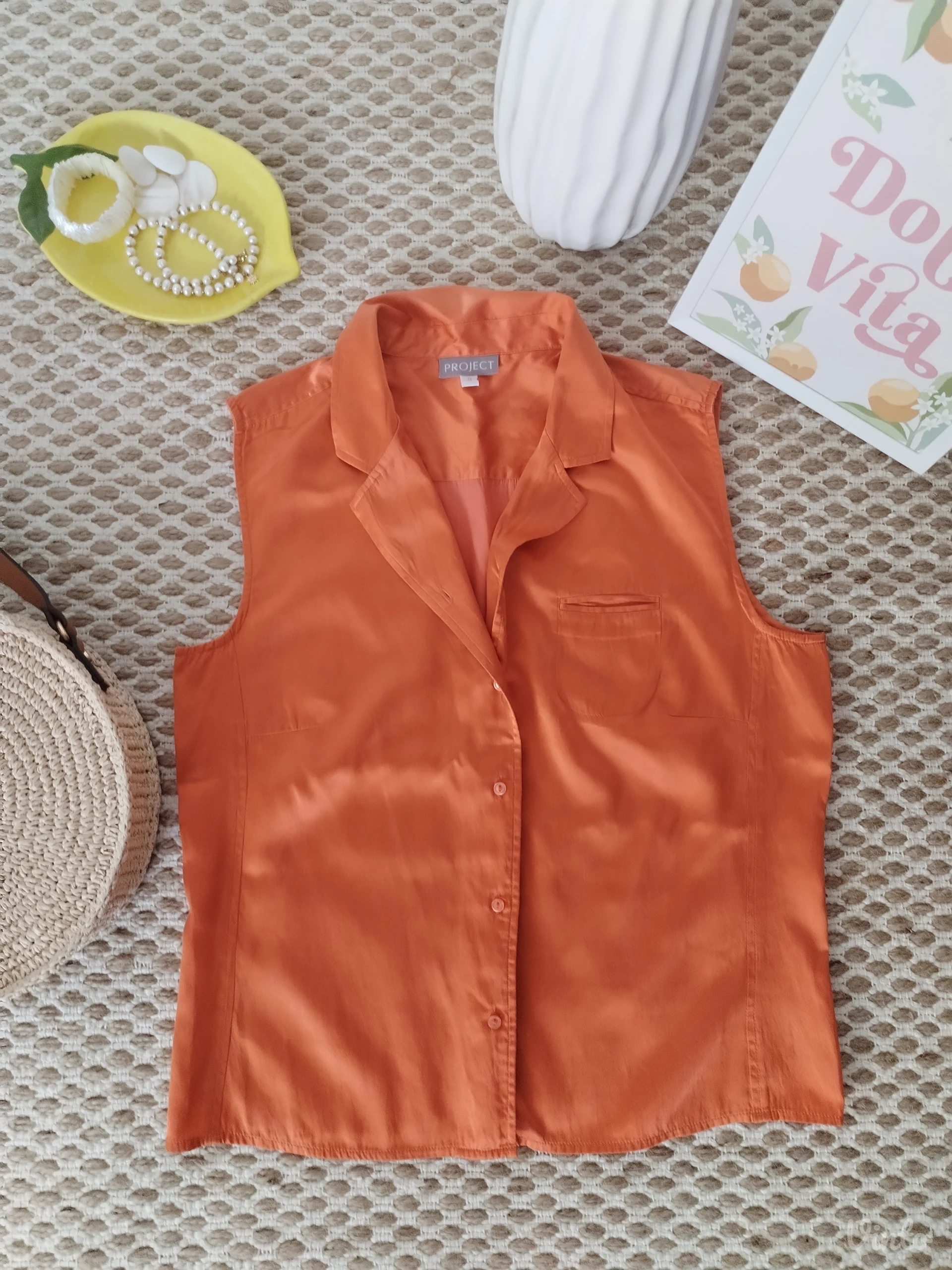Bluza-košulja od svile i pamuka XS/S