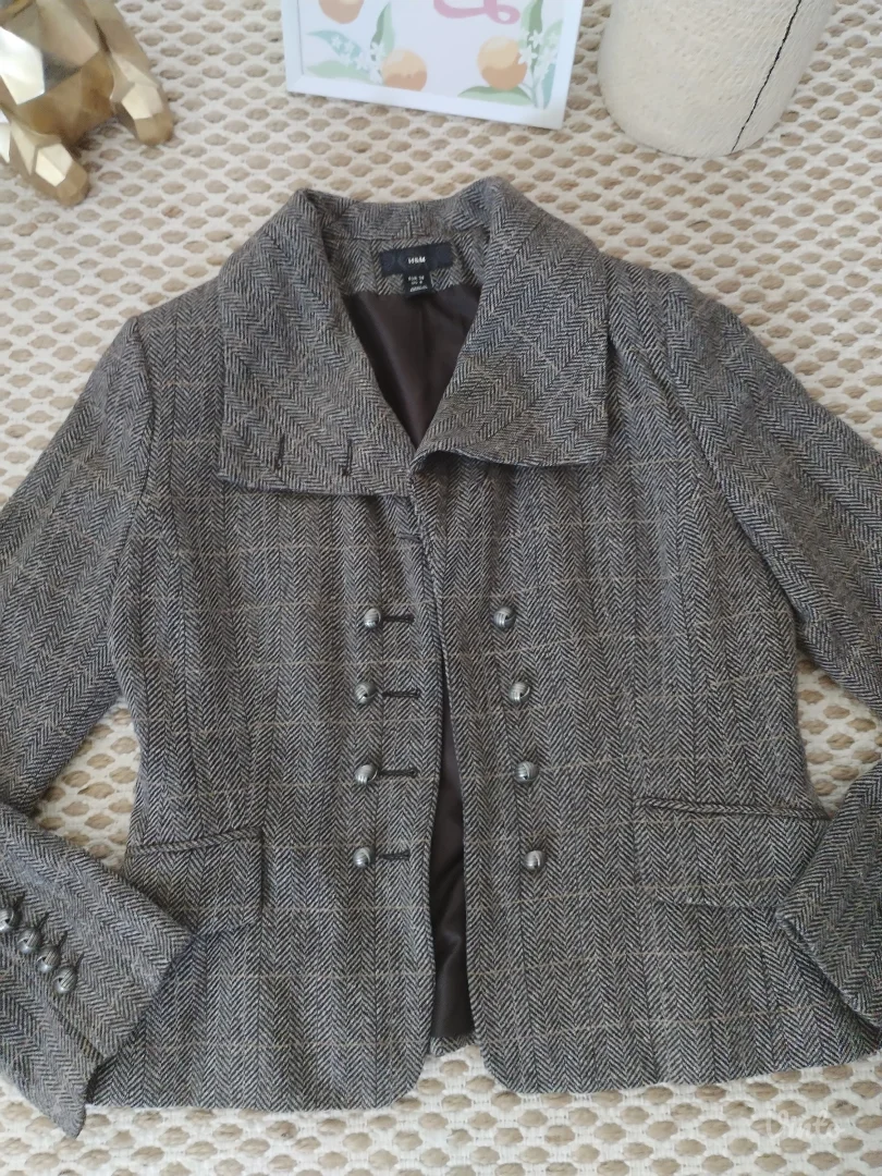 H&M vintage blejzer sa vunom i svilom 36/38