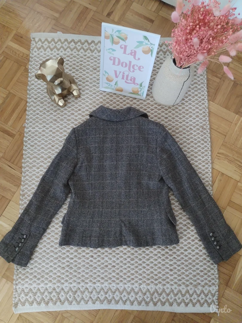 H&M vintage blejzer sa vunom i svilom 36/38