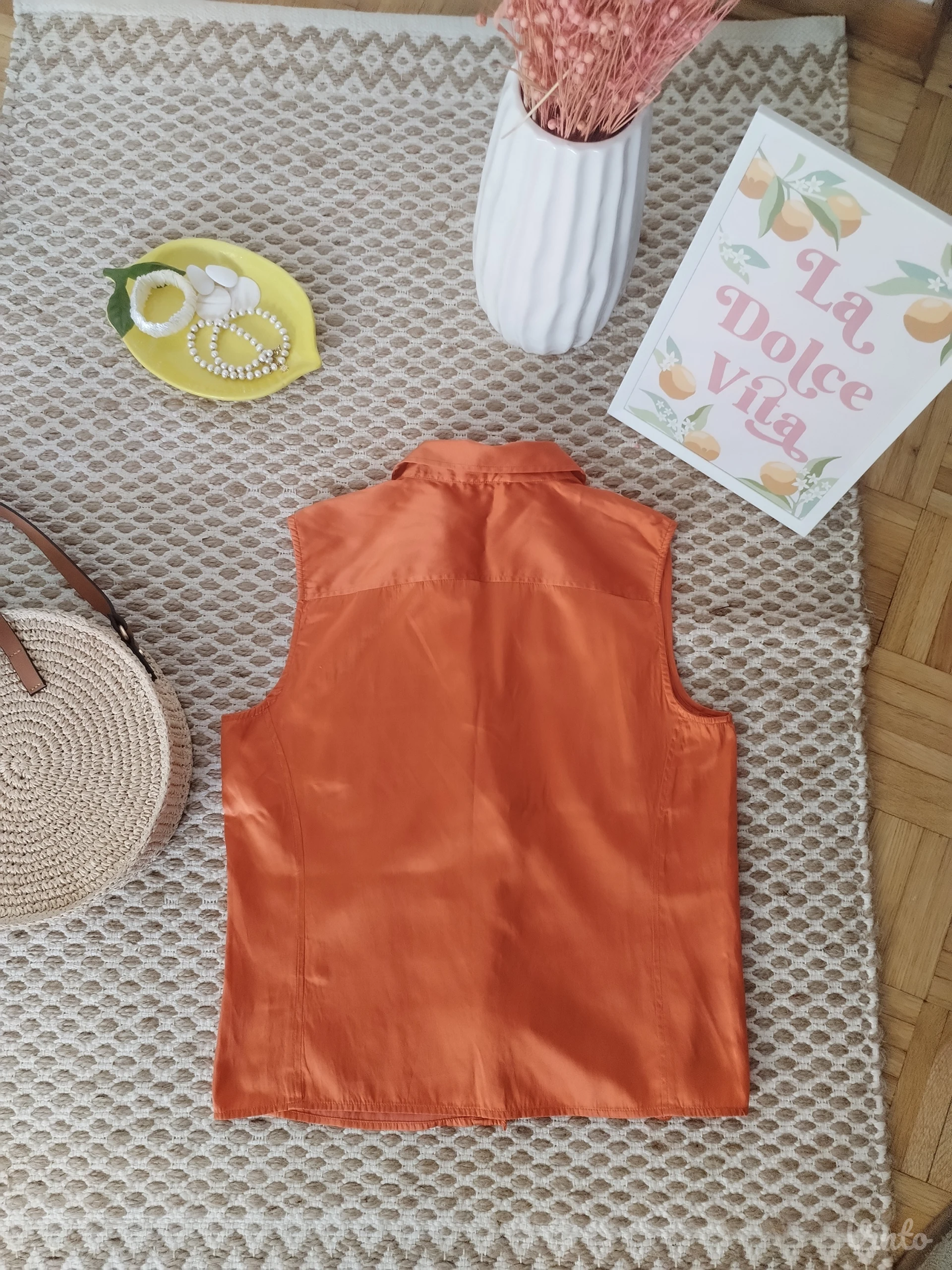 Bluza-košulja od svile i pamuka XS/S
