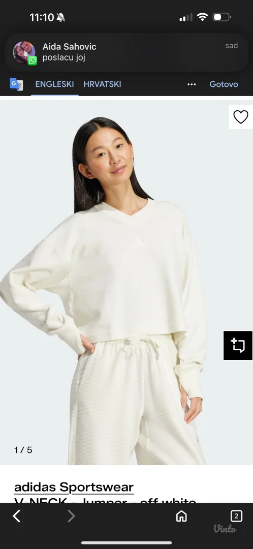 Adidas trenerka bela