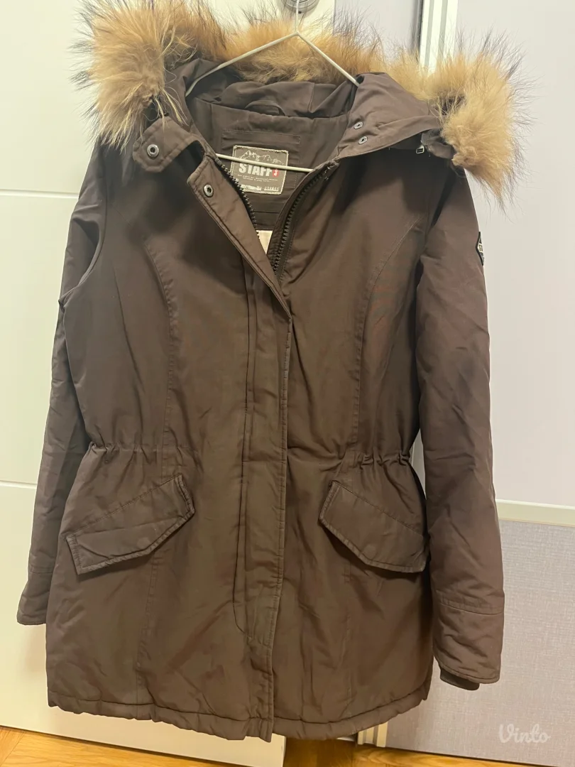 Staff zimska perjana jakna sa prirodnim krznom