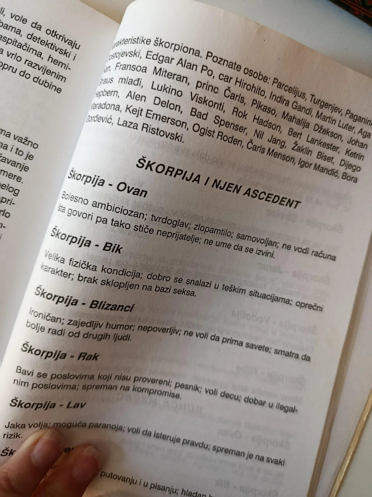 Skorpija - za ljubitelje horoskopa