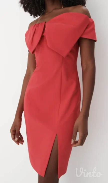 MOHITO Haljina, Crvena, Bez ramena, 42