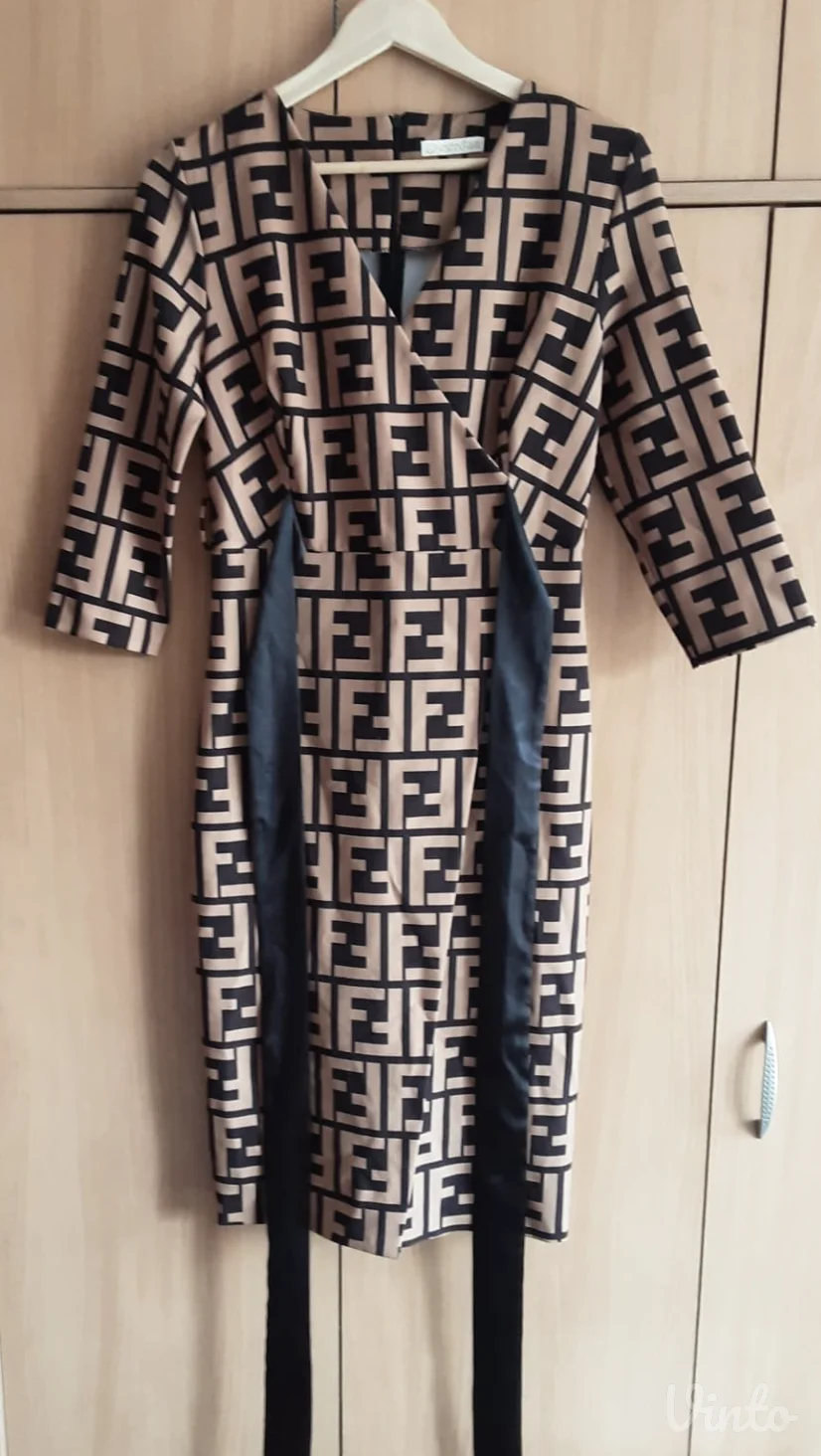 BUTIK 13 Haljina, Braon - Crna, ESITO, 38