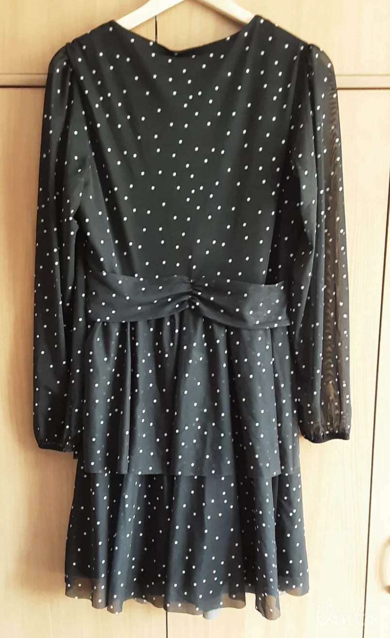 MOHITO Haljina, Crna polka dot, XL
