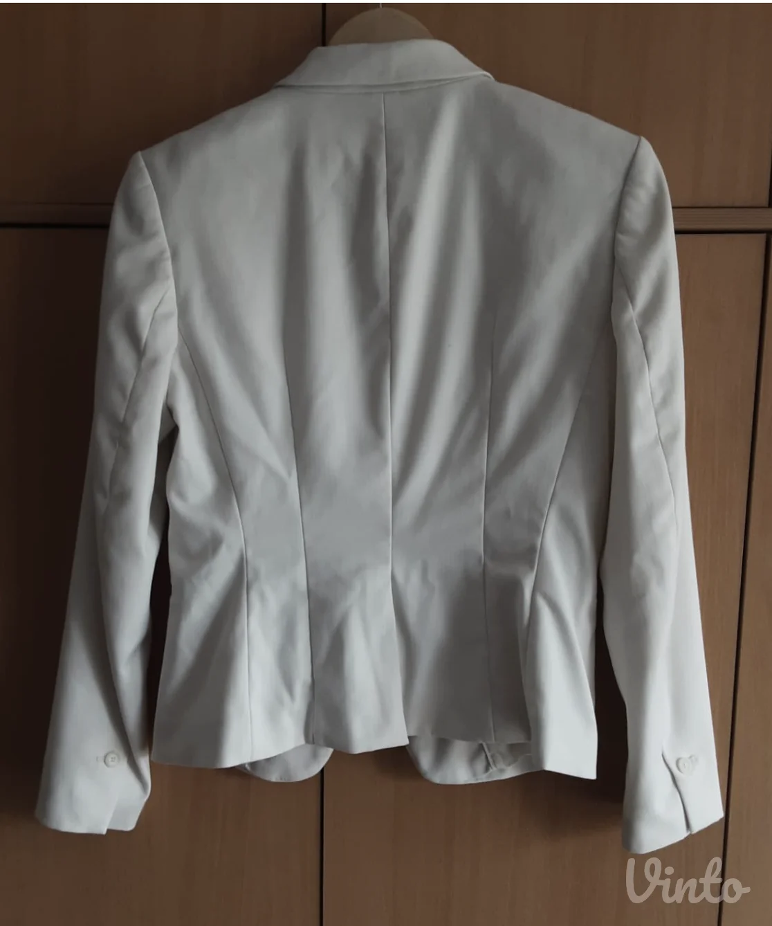 H&M Sako strukirani, beli, 40
