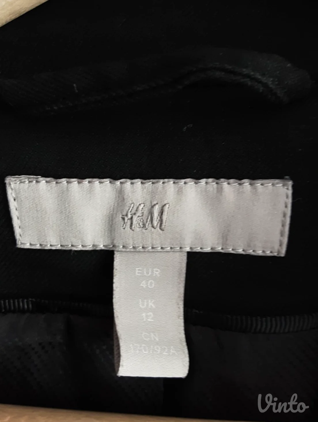 H&M Sako strukirani, Crni, 40