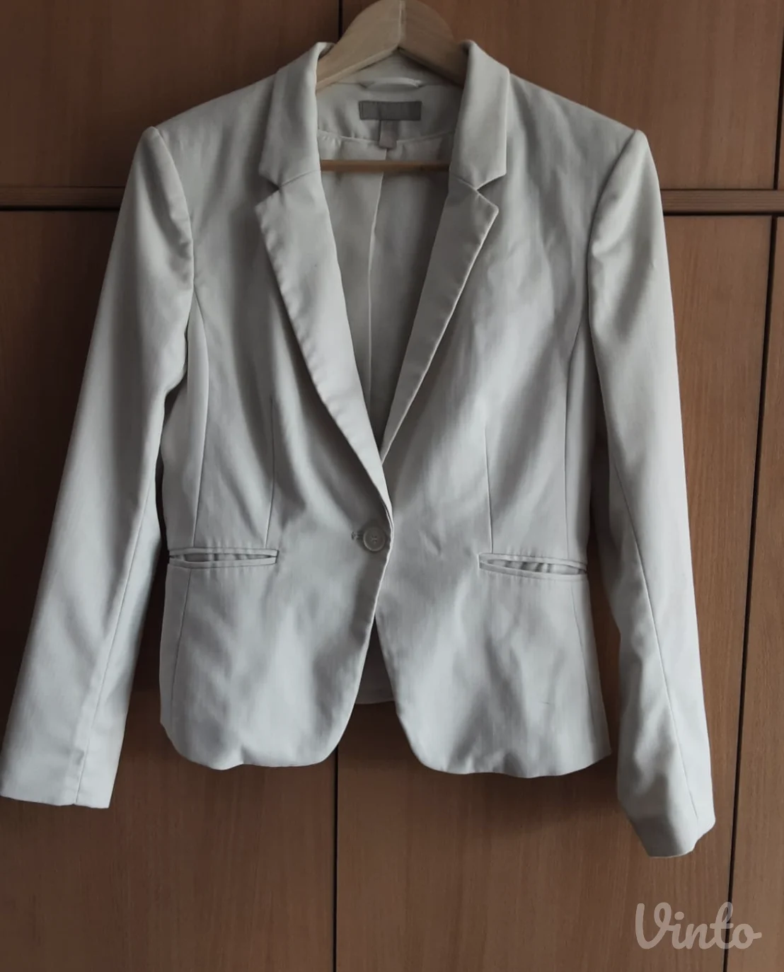 H&M Sako strukirani, beli, 40