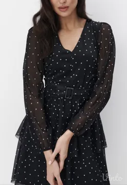 MOHITO Haljina, Crna polka dot, XL