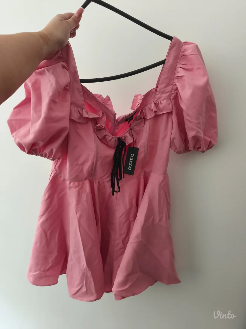 Boohoo roze kombinezon