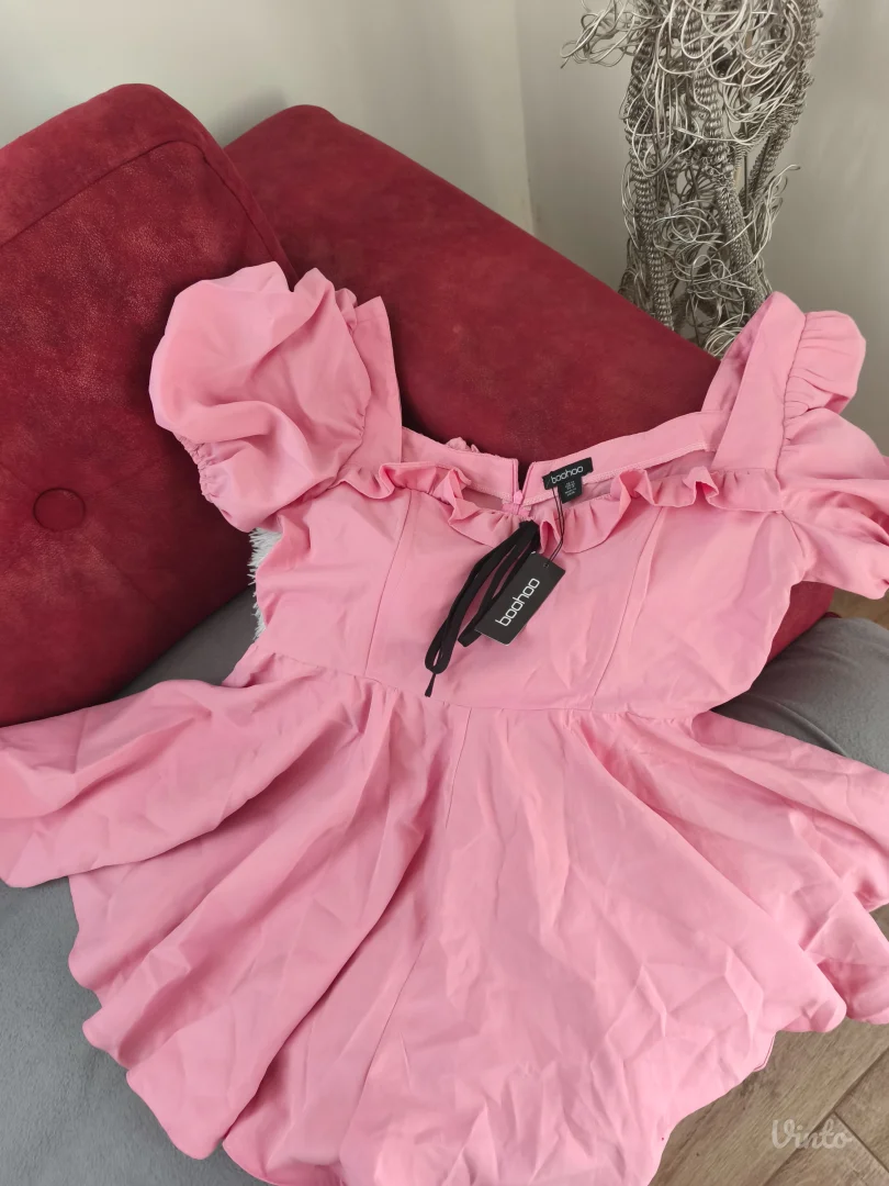 Boohoo roze kombinezon