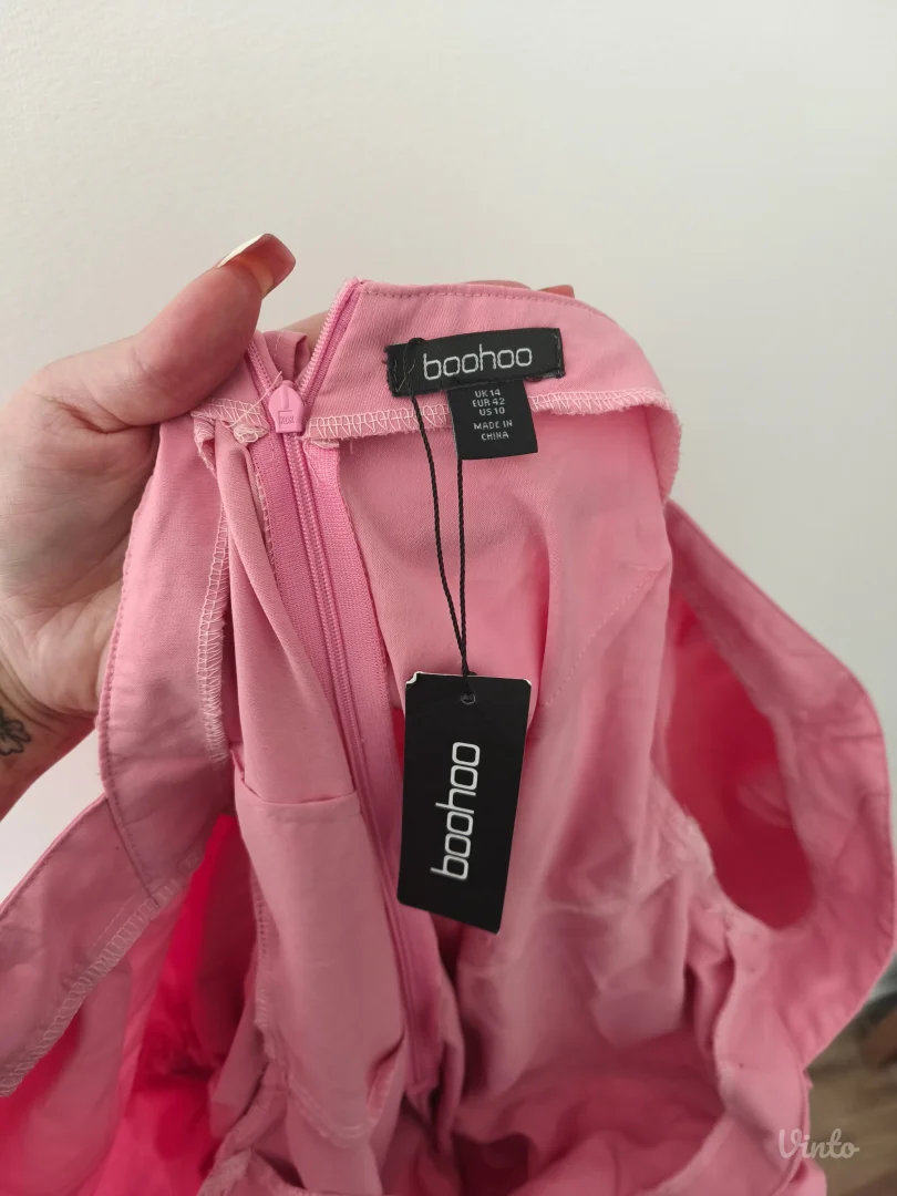 Boohoo roze kombinezon