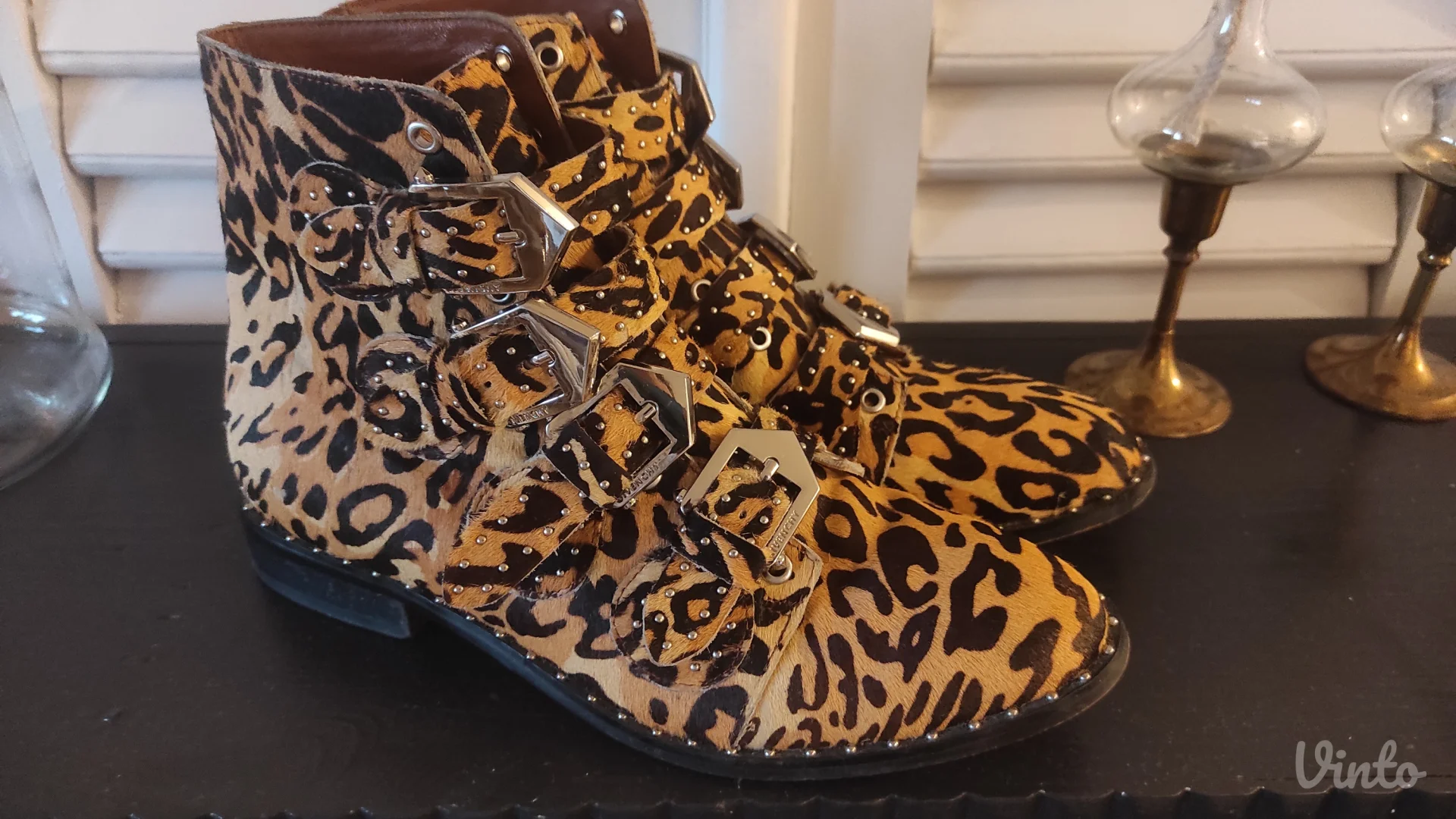Givenchy leopard print cizmice