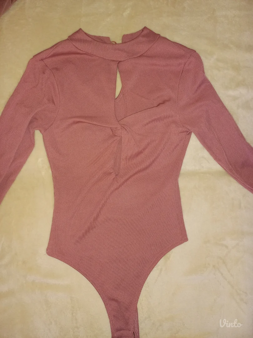 Bohoo dugi rukav roze top