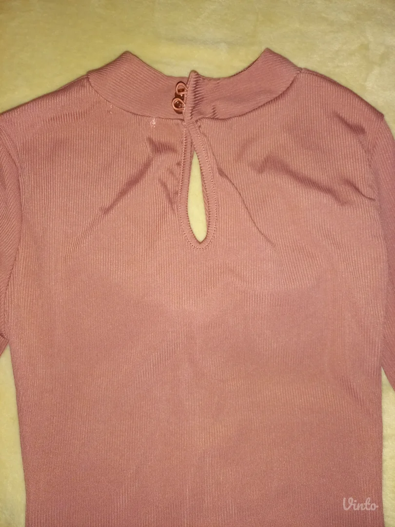 Bohoo dugi rukav roze top