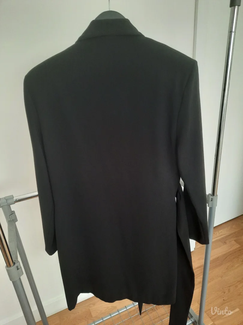 ZARA crni ženski duži sako