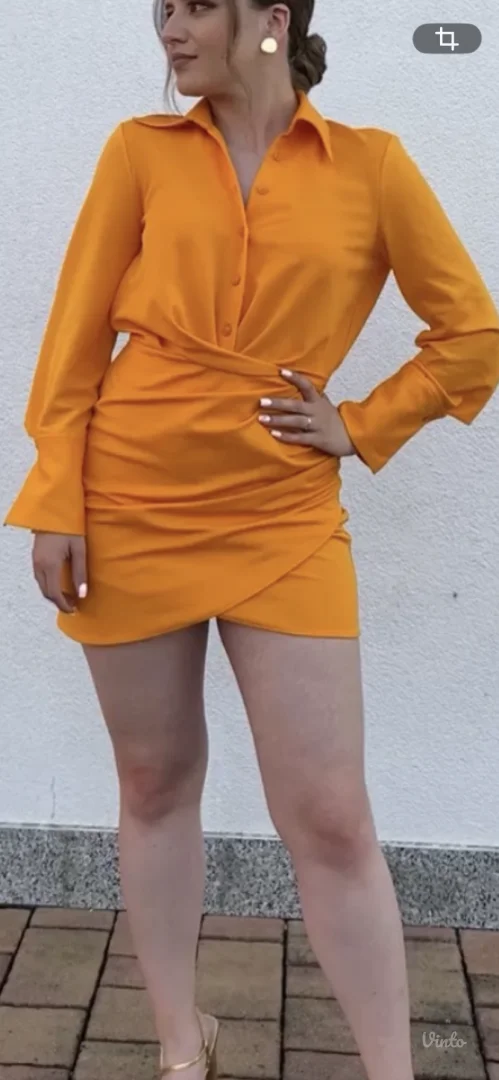 Zara narandzasta haljina