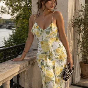 Cvetna letnja haljina L velicina