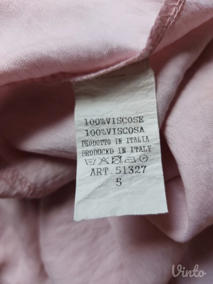 Pastel roze bluza sa karnerima