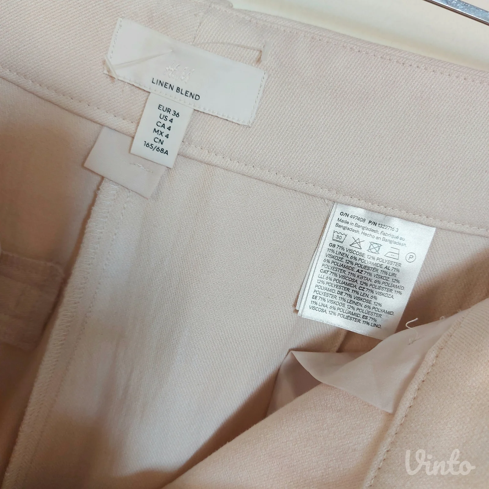 H&M svetlo krem elegantne pantalone