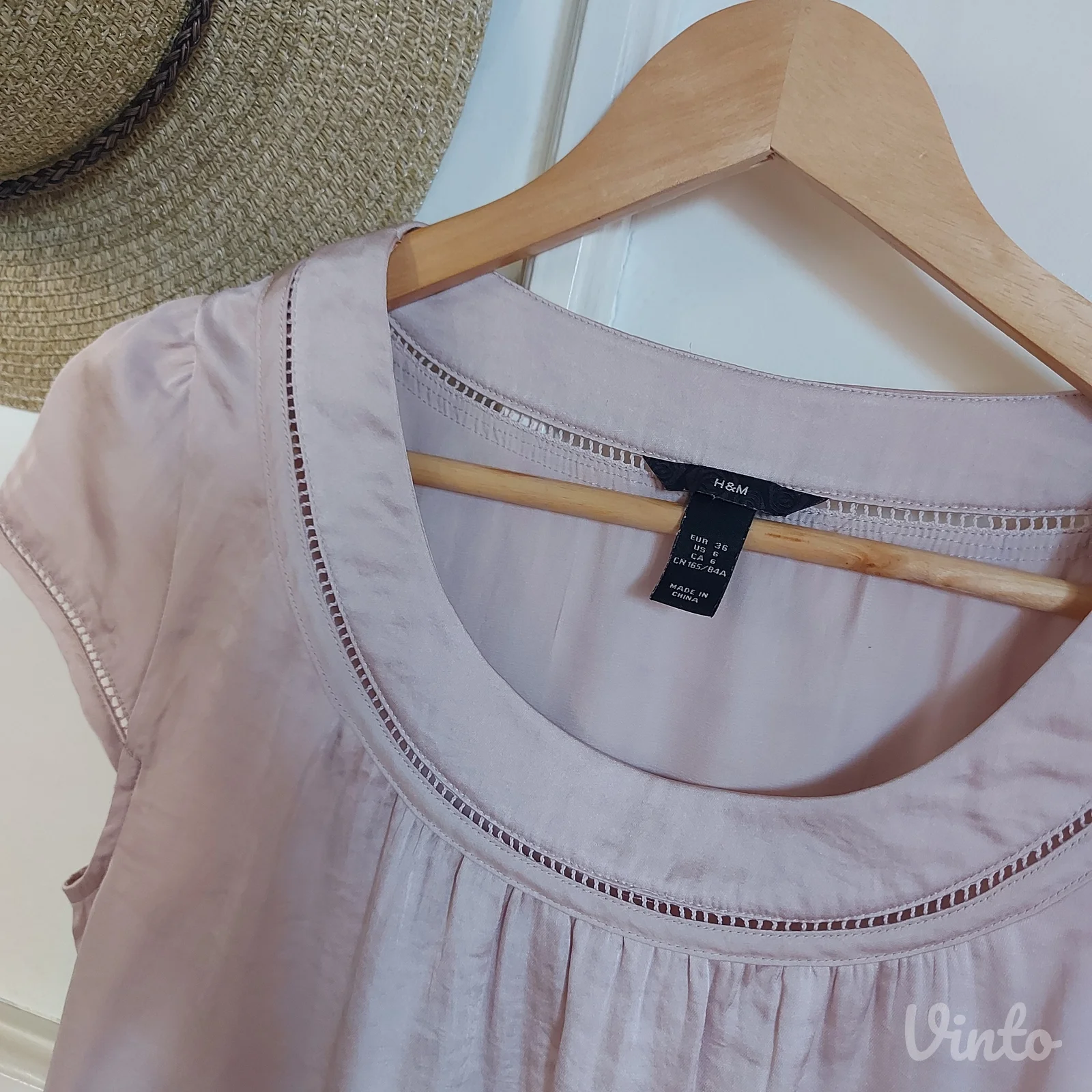 H&M puder - roze SATEN bluza