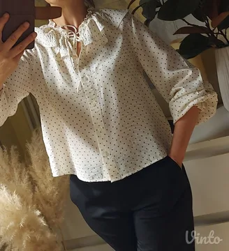 Nova H&M tufnasta košulja sa karner kragnom