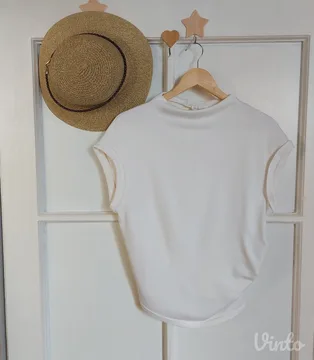 H&M Bela/Krem šišmiš končana bluza