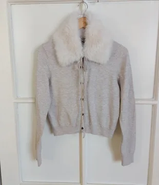 H&M kardigan sa kaznenom kragnom (odvojiva) *(S)
