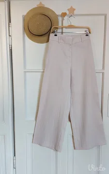 H&M svetlo krem elegantne pantalone