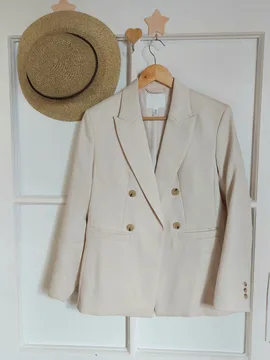 H&M bež OVERSIZE sako *(XS)