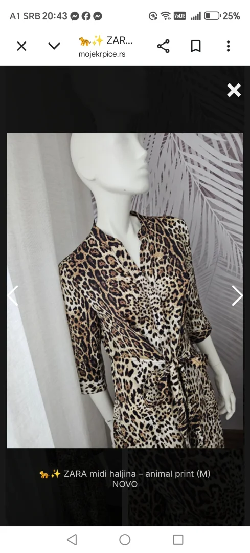 Zara animal print haljina