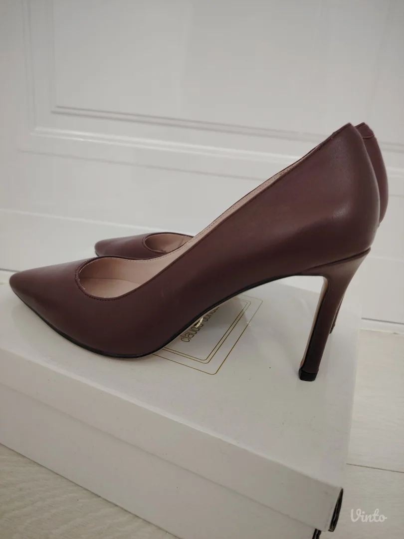 Kožne bordo potpetice