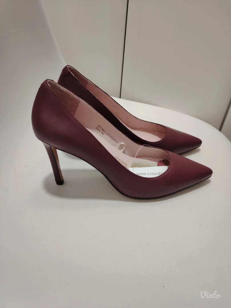 Kožne bordo potpetice