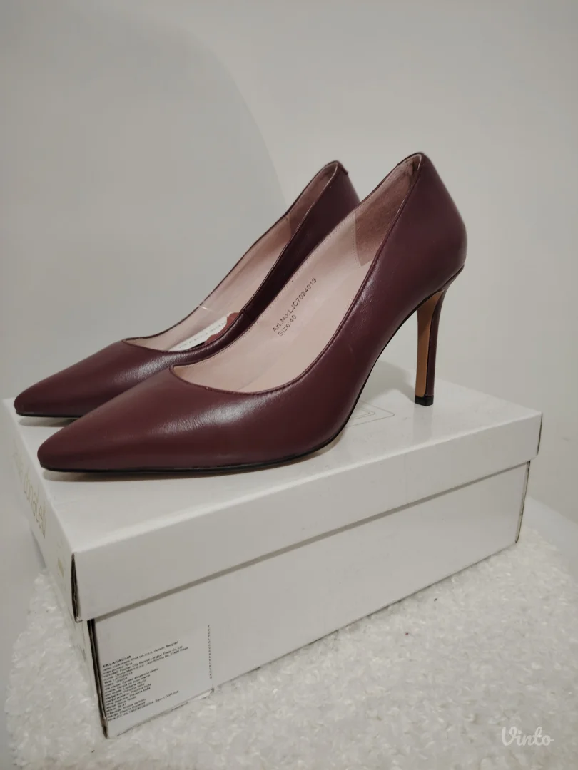 Kožne bordo potpetice