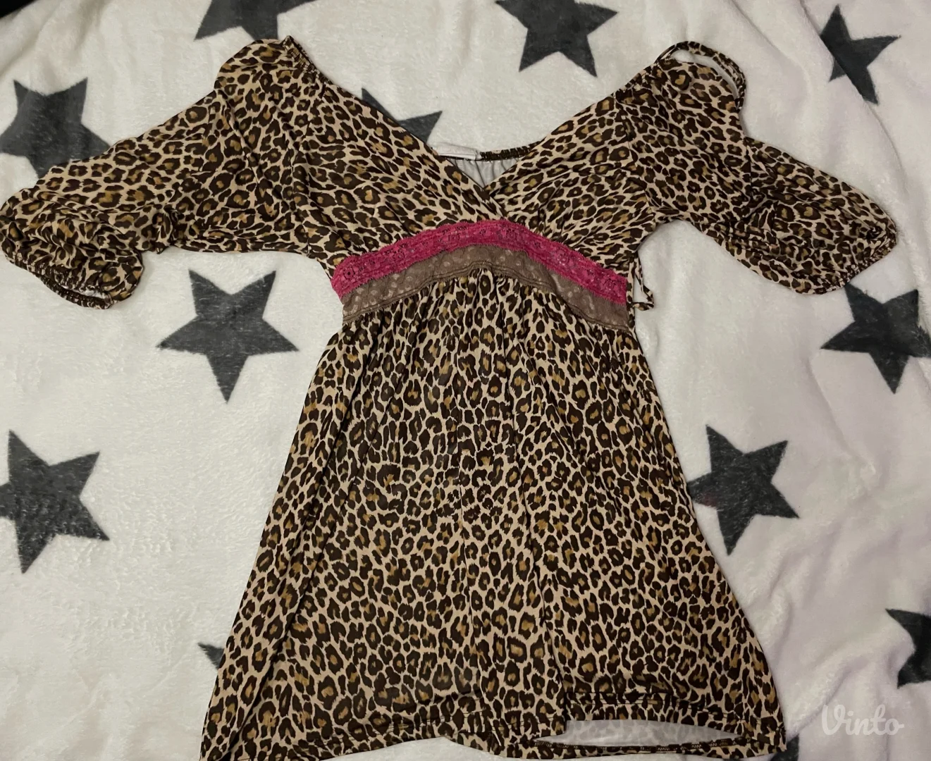 Leopard Print Bluza Y2K