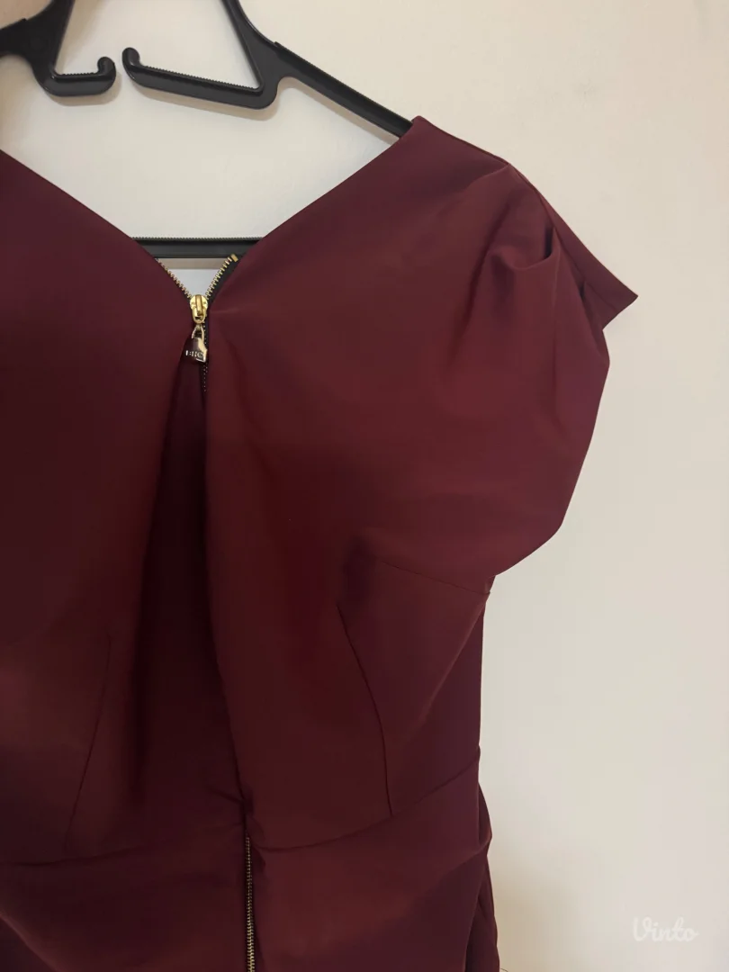 Bordo ženska haljina